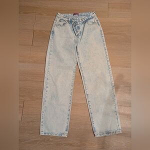 Edikted Faded Blue Straight Leg Jeans